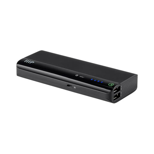 Monoprice Select Plus 10,400mAh 2-Port Portable Charger Power Bank for Universal/Smartphones (Black)