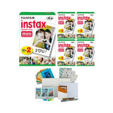 Fujifilm instax Mini Twin Film Pack (100 Exposures) with Storage Box, Frames and Postcard Set