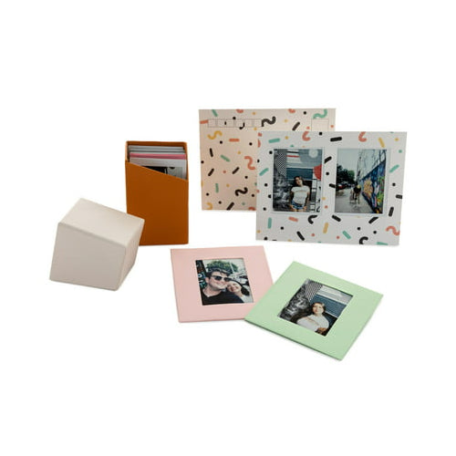 Fujifilm instax Mini Twin Film Pack (100 Exposures) with Storage Box, Frames and Postcard Set