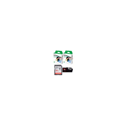 Fujifilm Instax Square Film (20 Exposures) with 32GB Memory Bundle
