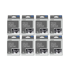 Fujifilm Instax Mini Instant Film Monochrome 8-Pack Bundle, Mono Chrome (10 Shoots x 8 = 80)