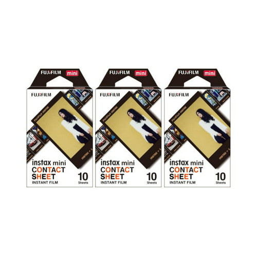 Fujifilm Instax Mini 40 Contact Sheet Instant Film (3-Pack and 30 Exposures)