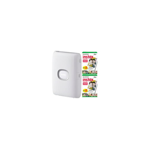 Fujifilm Instax Mini Link 2 Instant Smartphone Printer (Clay White) Bundle