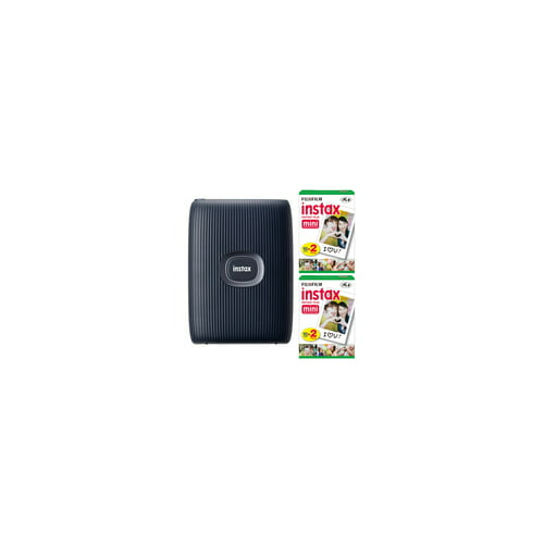 Fujifilm Instax Mini Link 2 Smartphone Printer (Space Blue), Mini Film 40 Sheets