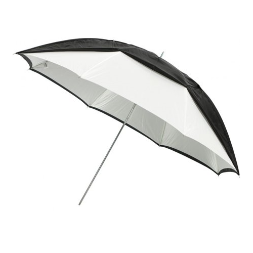 Optical White Satin 45 inch Convertible Umbrella Removable Cover