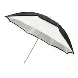 Westcott Optical White Satin 45 inch Convertible Umbrella with Removable Black Cover