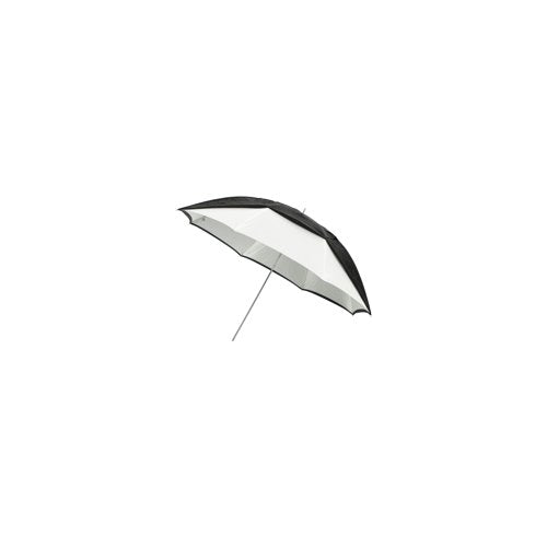 Westcott Optical White Satin 45 inch Convertible Umbrella with Removable Black Cover