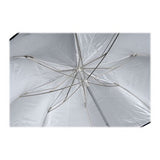 Westcott Optical White Satin 45 inch Convertible Umbrella with Removable Black Cover