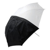 Westcott Optical White Satin 45 inch Convertible Umbrella with Removable Black Cover