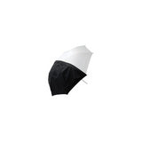 Westcott Optical White Satin 45 inch Convertible Umbrella with Removable Black Cover