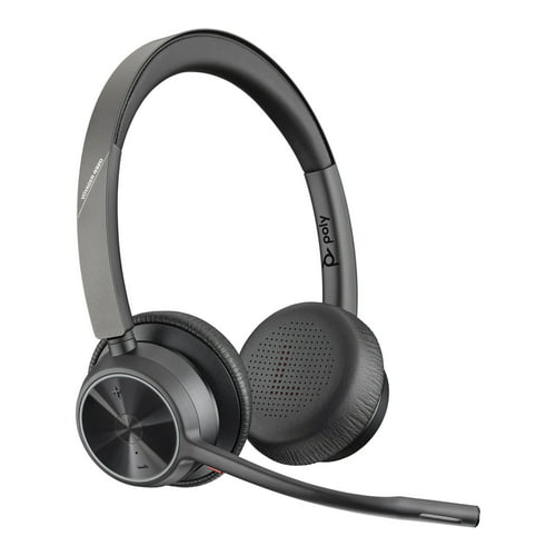 Plantronics Poly Voyager 24-Hour Talk Time and Memory Foam Ear Cushions 4320 UC Wireless Headset