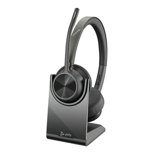 Poly Plantronics Voyager 4320 UC Wireless Headset and Charging Stand