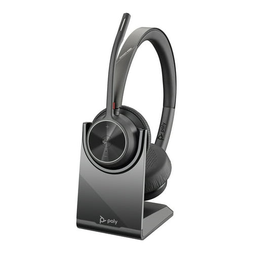Poly Plantronics Voyager 4320 UC Wireless Headset and Charge Stand Teams