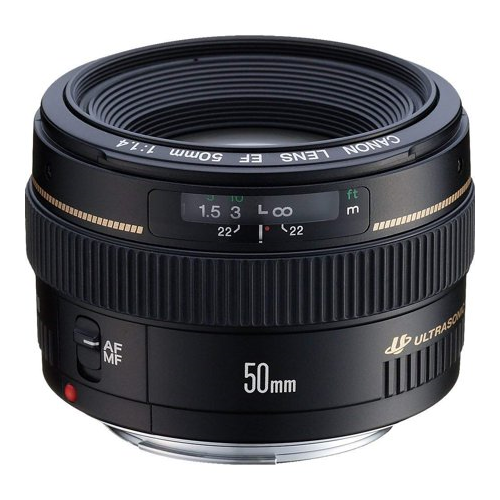 Canon EF 50mm f/1.4 USM Standard Telephoto Lens (Open Box)