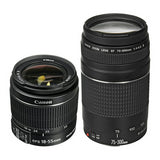 Canon EOS Rebel T7 DSLR Camera EF-S 18-55mm and EF 75-300mm Double Zoom Lens Kit