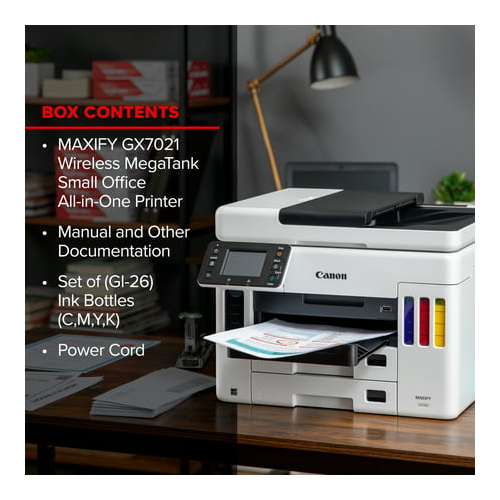 Canon Maxify GX7021 Wireless MegaTank All-In-One Color Printer