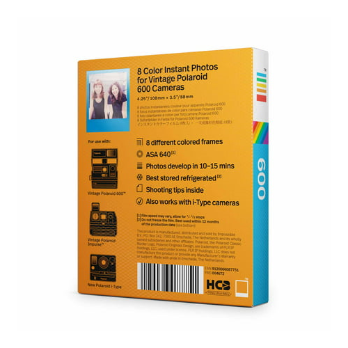 Polaroid Color Film with Color Frames for 600 Cameras