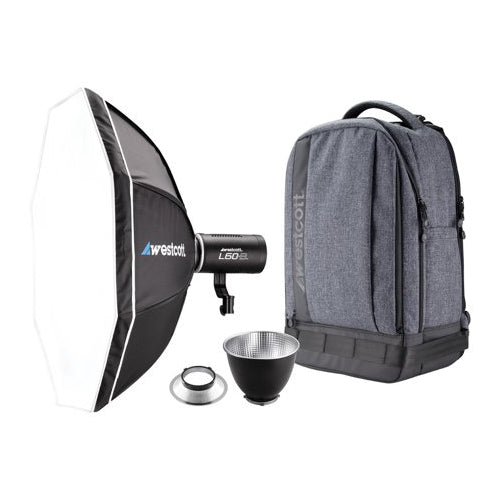 Westcott L60-B Bi-Color COB LED Video Light 1-Pack and Backpack Kit