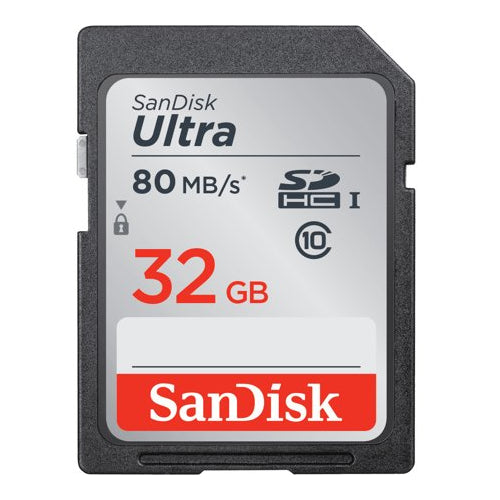 SanDisk Ultra 32GB 80MB/s SD Memory Card (4-Pack)
