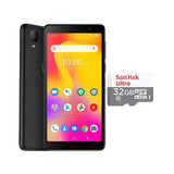TCL A30 Unlocked Smartphone (Prime Black) with 32GB 100MB/s UHS-I Class 10 MicroSDHC Card