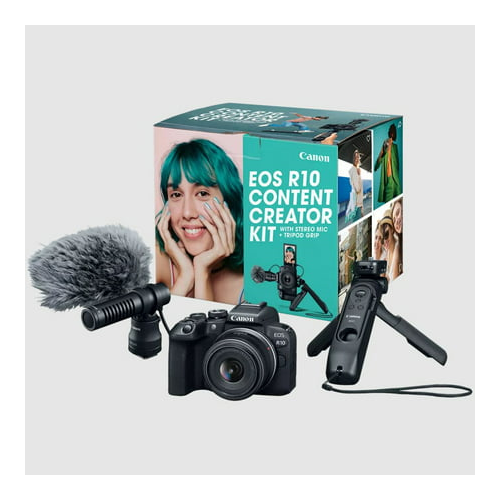 EOS R10 Mirrorless Camera 18 45mm Lens Content Creator Kit