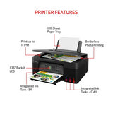 Canon PIXMA G3270 MegaTank All-in-One Wireless Color Printer with Integrated Ink Tanks (Black)