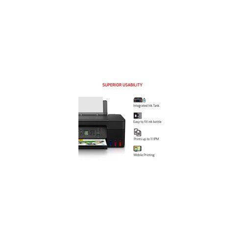 Canon PIXMA G3270 MegaTank All-in-One Wireless Color Printer with Integrated Ink Tanks (Black)