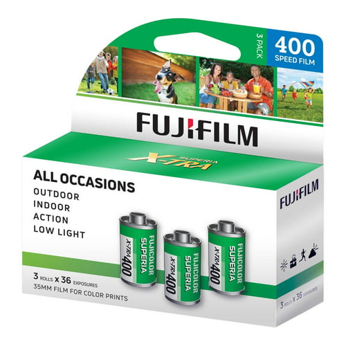 Fujifilm Fujicolor Superia X-TRA 400 Color Negative Film (3-Pack)