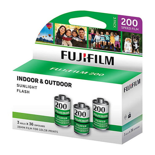 Fujifilm Fujicolor 200 Color Negative Film (35mm Roll Film, 36 Exposures, 3-Pack)