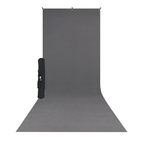 Westcott X-Drop Wrinkle-Resistant Sweep Backdrop Kit (Neutral Gray, 5 x 12 Feet)