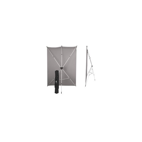 Westcott X-Drop Wrinkle-Resistant Sweep Backdrop Kit (Neutral Gray, 5 x 12 Feet)