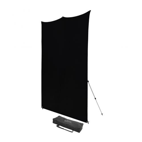 Westcott X-Drop Pro Wrinkle-Resistant Backdrop Kit Rich Black (8x8) Feet