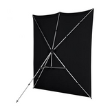 Westcott X-Drop Pro Wrinkle-Resistant Backdrop Kit Rich Black (8x8) Feet