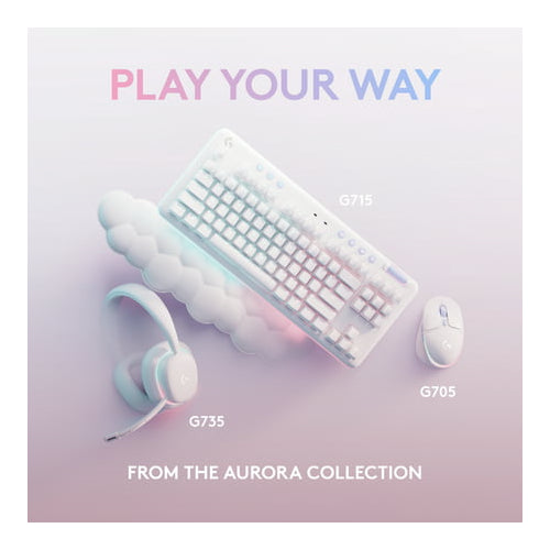 Logitech G705 Wireless Gaming Mouse with LIGHTSYNC RGB Lighting (White Mist)