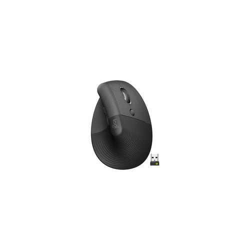 Logitech - Lift Vertical Wireless Ergonomic Mouse with 4 Buttons - Graphite
