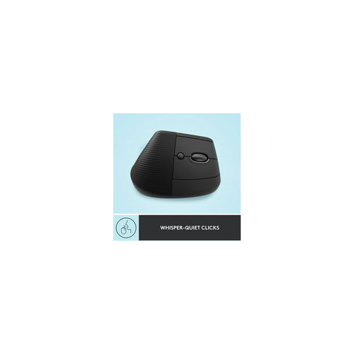 Logitech - Lift Vertical Wireless Ergonomic Mouse with 4 Buttons - Graphite