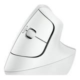 Logitech - Lift Vertical Wireless Ergonomic Mouse with 4 Buttons - Pale Gray