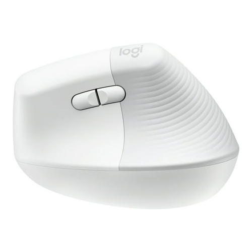 Logitech - Lift Vertical Wireless Ergonomic Mouse with 4 Buttons - Pale Gray