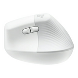 Logitech - Lift Vertical Wireless Ergonomic Mouse with 4 Buttons - Pale Gray