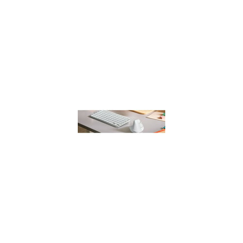 Logitech - Lift Vertical Wireless Ergonomic Mouse with 4 Buttons - Pale Gray