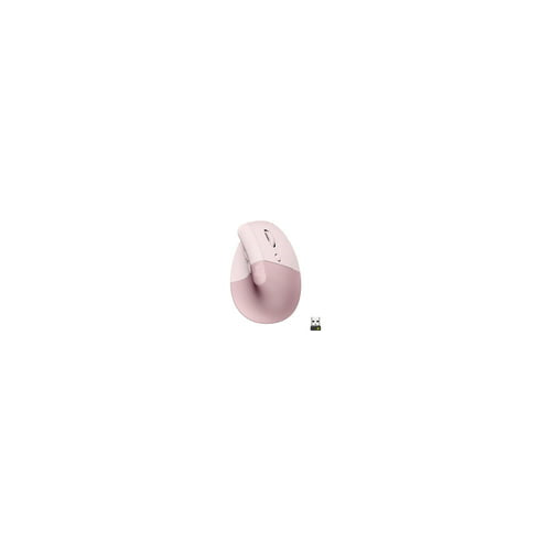 Logitech Lift Vertical Wireless Ergonomic Mouse with Customizable Buttons - Rose