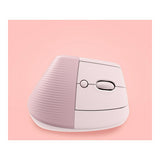 Logitech Lift Vertical Wireless Ergonomic Mouse with Customizable Buttons - Rose