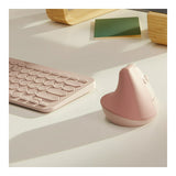 Logitech Lift Vertical Wireless Ergonomic Mouse with Customizable Buttons - Rose