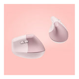 Logitech Lift Vertical Wireless Ergonomic Mouse with Customizable Buttons - Rose