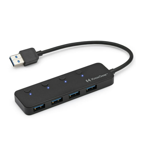 Logitech MX Master 3S Mouse (Black) and Knox Gear 4-Port USB 3.0 Hub