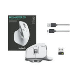 Logitech MX Master 3S Ergonomic Performance Wireless Mouse with Ultra-Fast Scrolling (Pale Gray)