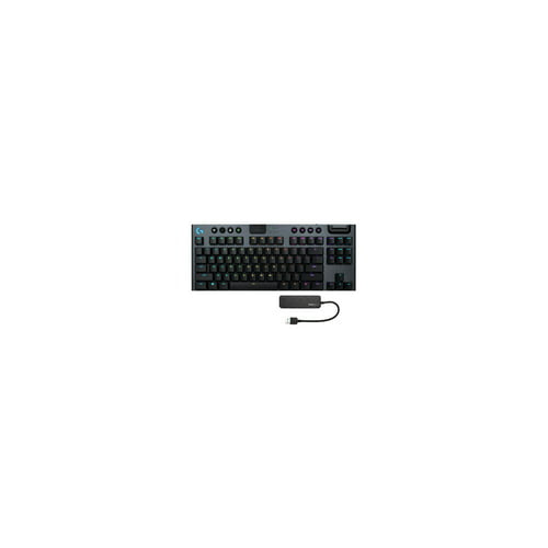 Logitech G915 TKL Tenkeyless Lightspeed Wireless Mechanical Gaming Keyboard (Carbon) with 4-Port USB