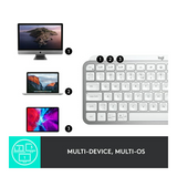 Logitech MX Keys Mini Minimalist Wireless Illuminated Keyboard (Pale Gray)