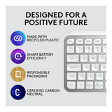 Logitech MX Keys Mini Minimalist Wireless Illuminated Keyboard (Pale Gray)