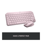 Logitech MX Keys Mini Minimalist Wireless Illuminated Keyboard (Rose)